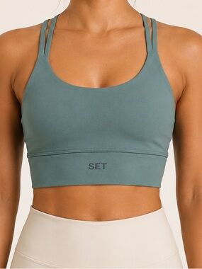 SET ACTIVE Teal Luxform Sports Bra Size S